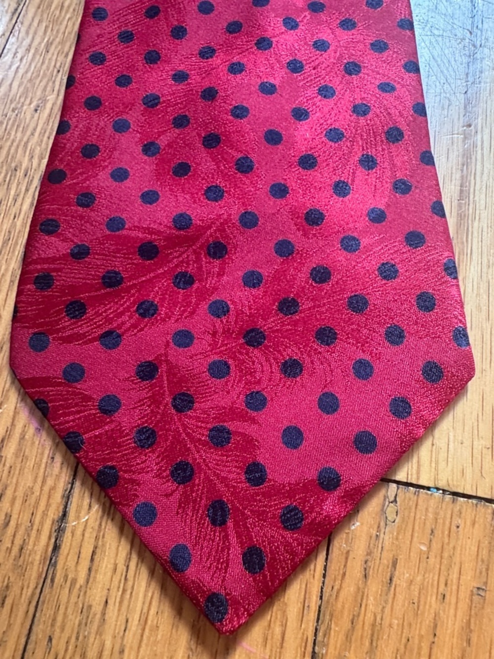 Bally Silk Tie Red and Blue Polka Dots